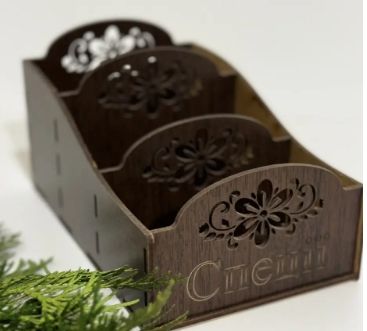 Підставка"СПЕЦІІ" ШОКОЛАД"Мереживо"дерево T