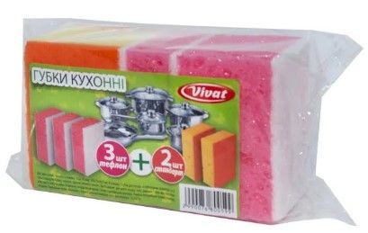 Губка кух "Тефлон" за 3+2шт T
