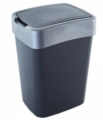 Ведро для мусора "Евро" 10л "УП" Гранит-сірий h