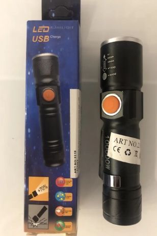 Фонарь алюмин.аккумуляторный USB BL-2319 (ВВ) h