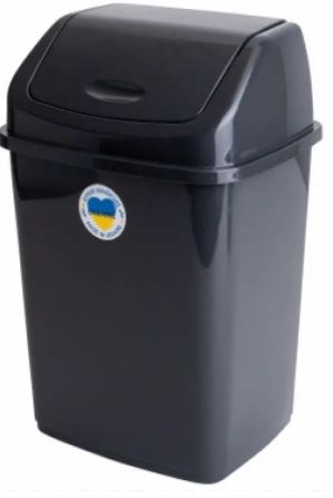 Ведро для мусора кач.крышка 10л "УП" Граніт h