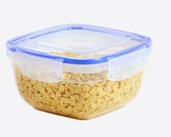 Контейнер для пищ. продуктов с зажимами гермет. квадр. 3750мл "Dunya plastik" Прозорий h