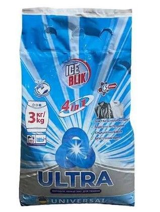 Средство для стирки сухой "ULTRA Universal" 3кг "ICE Blik" h