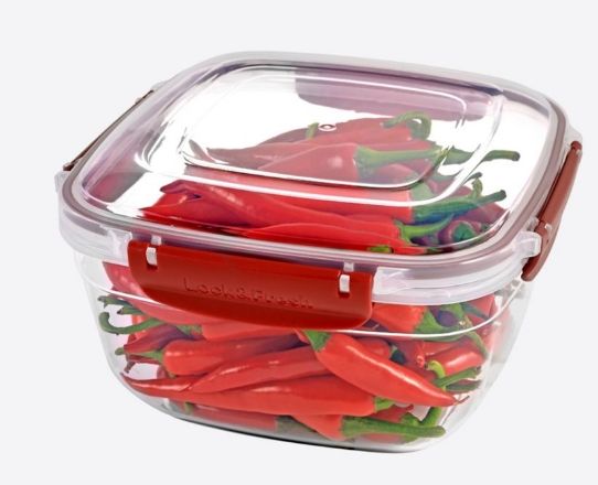 Контейнер квадратный с зажимами гермет. "Мастер" 3750мл "Dunya plastik" h