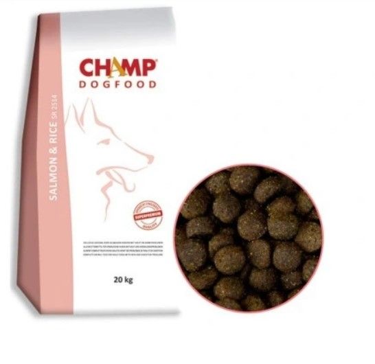 Premium Salmon & Rice 20 kg (Преміальний лосось і рис. Особливо для собак з проблемами шерсті) Champ