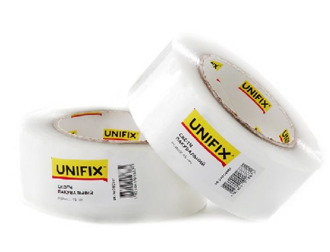 Стрічка клейка пакувальна 38 мкм 45 мм 200  (UNIFIX) K