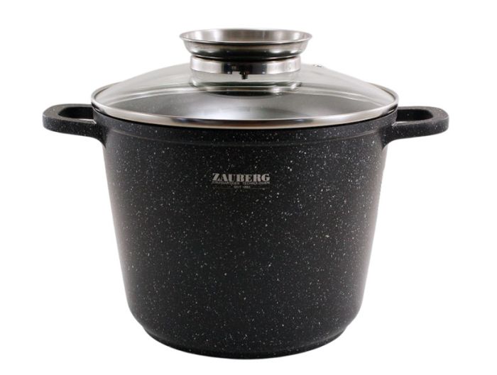 BL Каструля кругла  4,0 л алюм. з скл.кр  глибока МАРМУР , індукц. 0620 IN