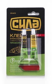 Клей епоксидний двокомпонентний (прозорий) 20 г K