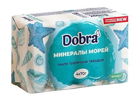 Мило туалетне косметичне тверде екопак  4х70 г Мінерали морей Білий K