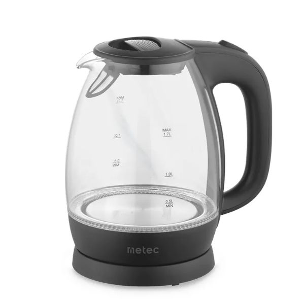 Електрочайник EK-02GB 1.7л, 1850-2200Вт, корпус скло, чорний K