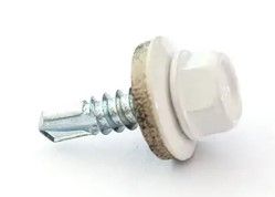 Саморіз з шест. гол. с шайб. EPDM 4.8х19 DIN 7504K RAL 1015 зі св. до мет. (пач. 50 шт.) K