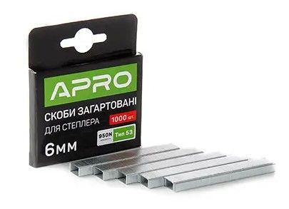 Скоби загартовані  6х11.3х0.7 мм 1000 шт APRO K