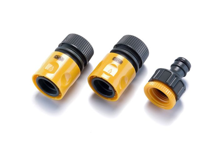 Набір для шланга 1/2'': конектор 1/2'' аквастоп, конектор 1/2'', адаптер 1/2'' + 3/4'' 551201 K