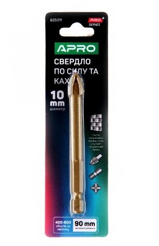 Свердло по склу і кахлю 4 грані HEX 12 мм PRO K