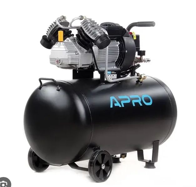 Компресор 2-циліндр. OFD-100MX 8 Бар 2.8 кВт 430 л/хв 100 л (2 крана) + Олива 0,2 л K