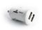 Автомобільний зарядний пристрій КОМПАКТ 2 USB (12/24V - 5V 2,1A) білий K