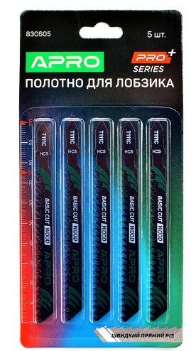 Полотно для лобзика (дерево) 100/75 мм 3 мм-8TPI швидкий прямий T111C PRO (пач 5 шт.) K