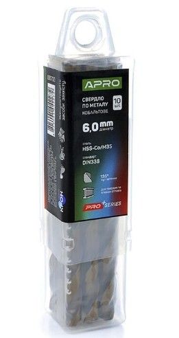 Свердло по металу кобальтове HSS-Co/M35 O7.5мм (пач. 10шт.) PRO K