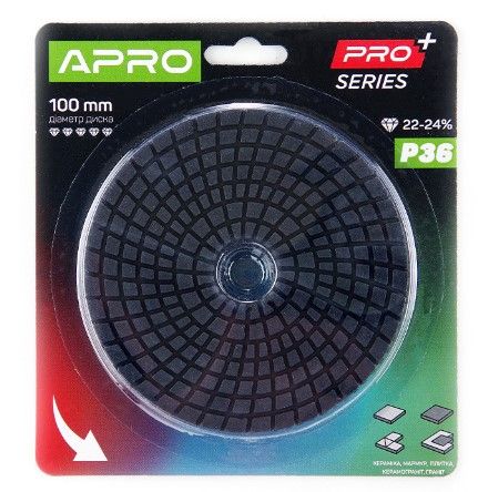 Коло алмазне шліфувальне на липучці 100мм Р1000 APRO Pro K