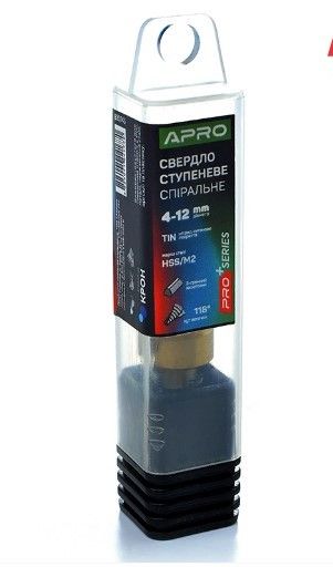 Свердло ступеневе спіральне O4-12 мм ( сталь 6542 ) PRO K