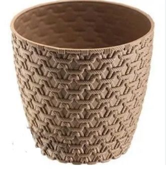 Горшок д/цв. с подст. "Вязка" №4 (4л) "ELIF" Капучіно-какао h