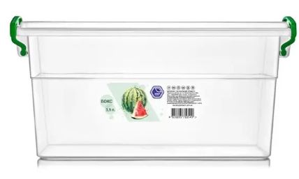 Контейнер для пищ.продуктов с зажимом (квадрат.) 3.5л. "НП" h