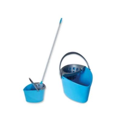 Набор швабра МОП, металлич. ручка, микрофибра+ведро МОП 10,5л "Zambak plastik" Мікс h