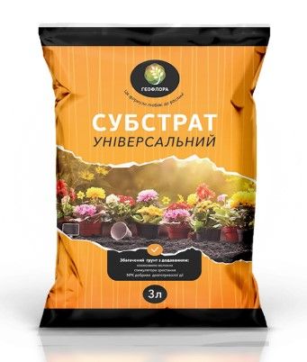 Субстрат "Геофлора" универсальный с кокосовым волокном и удобрением 3л. h