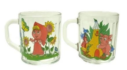 Кружка стекло Gren Tea 200мл дек.Маша "HL" h