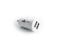 Автомобільний зарядний пристрій КОМПАКТ 2 USB (12/24V - 5V 2,1A) білий K