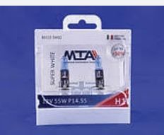H4 12V 60/55W P43T SUPER WHITE +50% (2 шт.) K