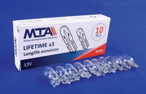 12V W1.2W 2 contact/безцокольна картон (10 шт.) K