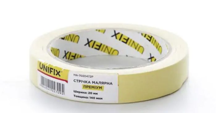 Стрічка клейка малярна 140 мкм преміум 20 мм 40 м K