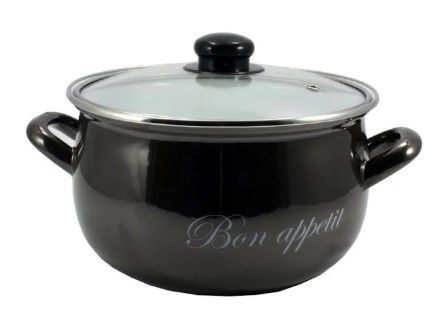 2234 A Каструля глиб. 5,1л   d.22  Bon appetit чорний IN