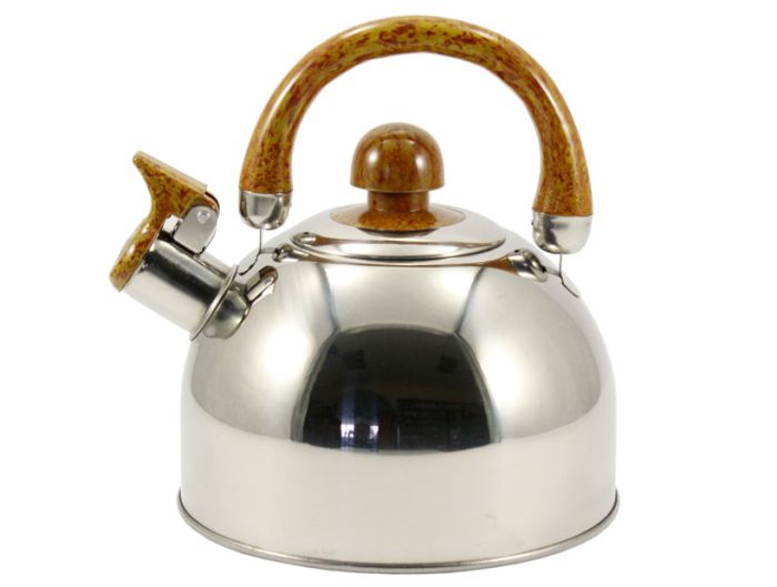 Чайн. нерж. 2,0 л зі св. ZB001/2  нерж.криш. коричнева ручка Коричневий IN