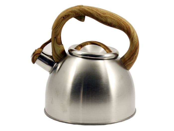 Чайн. нерж. 2,5 л зі св. ZB-K2.5 LW  мет.криш. коричн. ручка IN