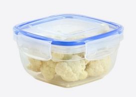 Контейнер для пищ. продуктов с зажимами гермет. квадр. 500мл "Dunya plastik" h