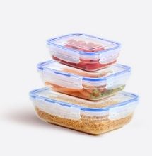 Контейнер для пищ. продуктов с зажимами гермет. прямоугольн. 1000мл "Dunya h