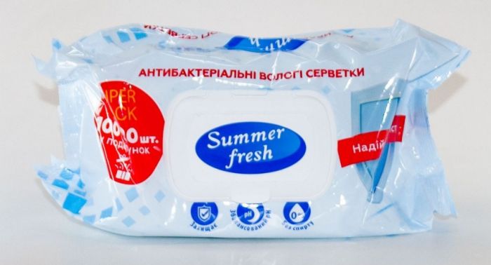 Серветки вологі  Summer Fresh (120шт/уп) (шт) sk