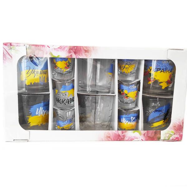 Набір 12 пр. (6 + 6) низькі Патріотична, арт. 05с1249 (шт) sk
